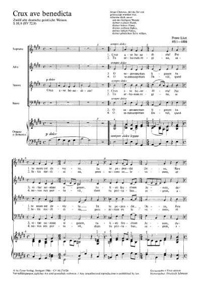F. Liszt: Crux ave benedicta S 50 Nr. 9; aus: Drei Kirchenhy