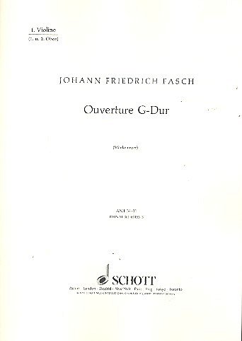 J.F. Fasch: Ouvertuere  G-Dur, StroBc;2ObFg (Vl1Ob1)