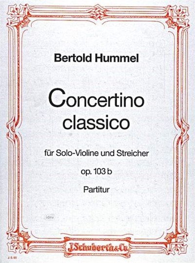 B. Hummel: Concertino classico D-Dur op. 103b