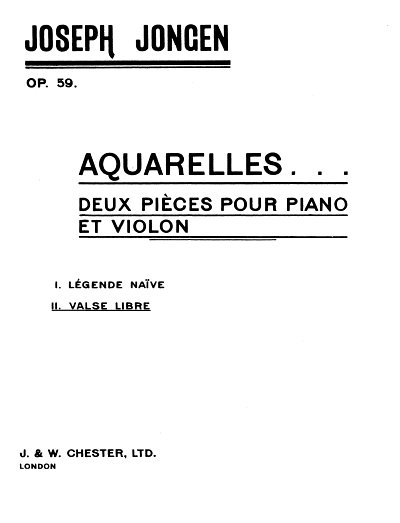 J. Jongen: Aquarelles op. 59/2: Valse lib, VlKlav (KlavpaSt)