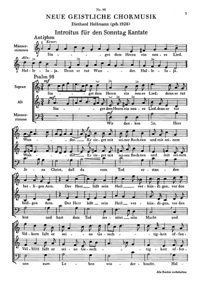 H. Diethard: Singet dem Herrn ein neues L., gemischter Chor 