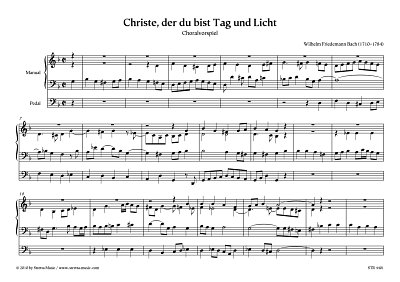 DL: W.F. Bach: Christe, der du bist Tag und Licht Choralvors