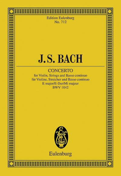 DL: J.S. Bach: Konzert E-Dur, VlStrBc (Stp)