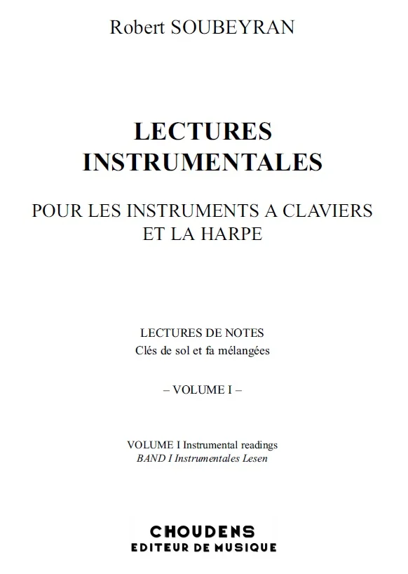 R. Soubeyran: Lectures Instrumentales 1, Klav/Hrf (0)
