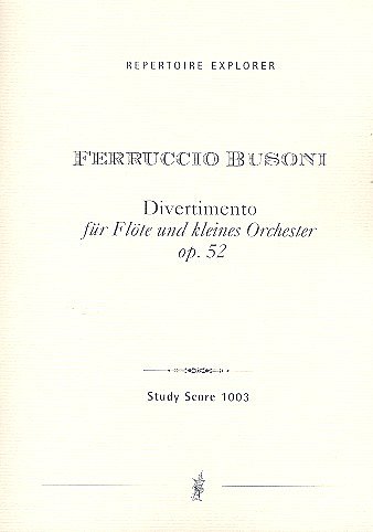 F. Busoni: Divertimento op.52 für Flöte und