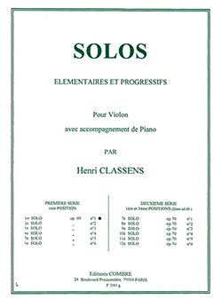 H. Classens: Solo n°1 Op.69 n°1 (première, VlKlav (KlavpaSt)