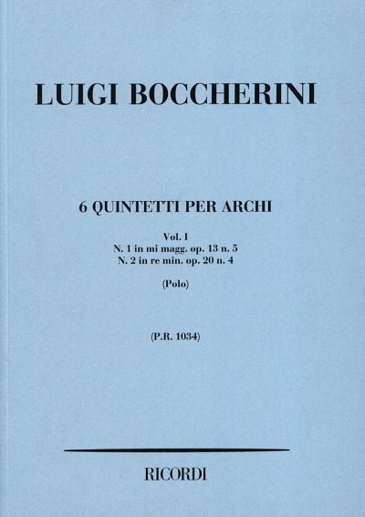 AQ: L. Boccherini: Quintetti Per Archi [6] (Part.) (B-Ware)
