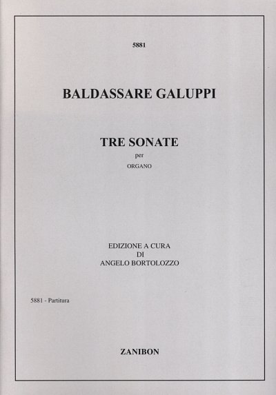 B. Galuppi: Tre Sonate, Org (Part.)