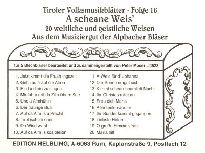 Moser P.: Tiroler Volksmusikblaetter 16