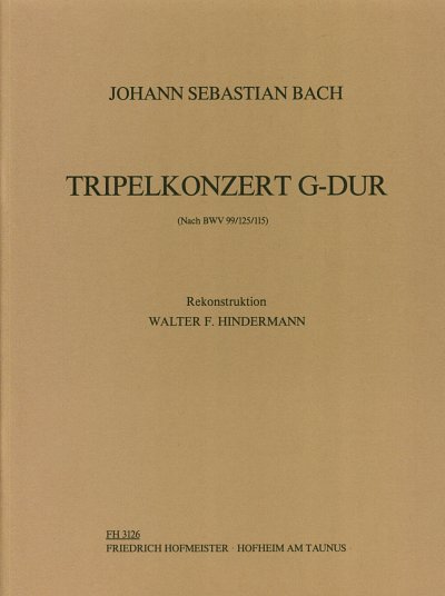 J.S. Bach: Tripelkonzert G-Dur für Flöte, Oboe, (Part.)