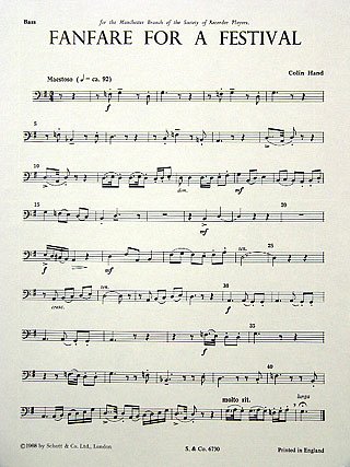 C. Hand: Fanfare for a Festival op. 64, 6Bfl (Bblf)