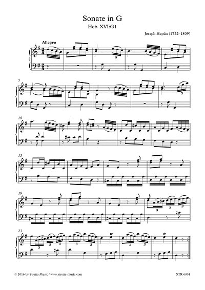 DL: J. Haydn: Sonate in G, Klav