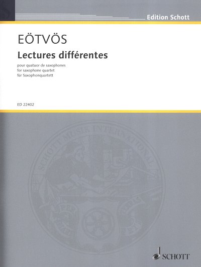 P. Eoetvoes: Lectures differentes, 4Sax (Pa+St)