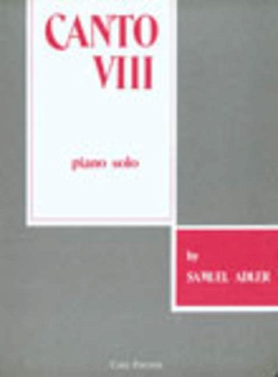 S. Adler: Canto VIII, Klav