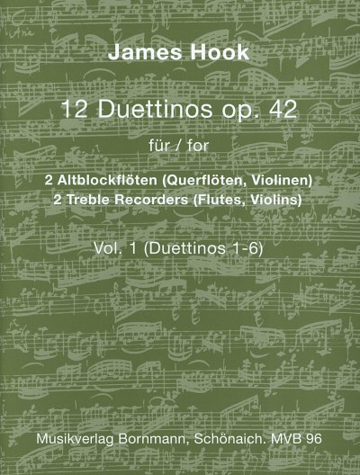 J. Hook: 12 Duettinos Op 42/1 (Nr 1-6)