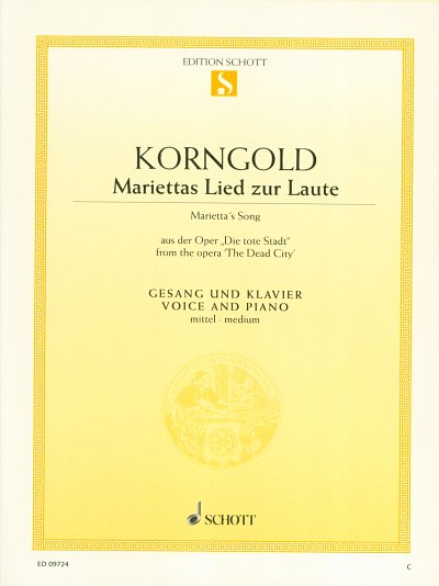 E.W. Korngold: Mariettas Lied op. 12 , Klav;Ges