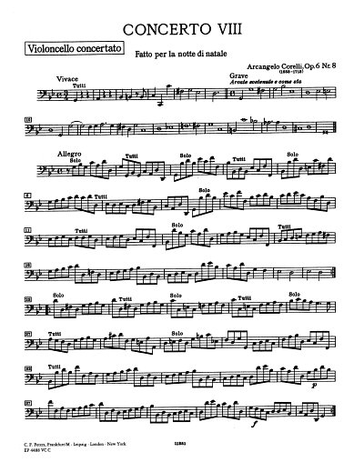 A. Corelli: Concerto grosso g-Moll op. , 2VlVcStrBc (Vcsolo)
