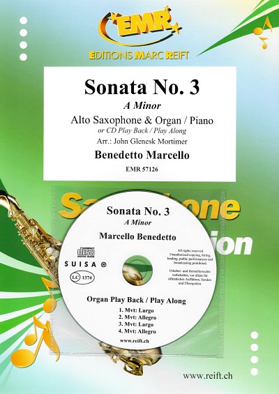 B. Marcello: Sonata No. 3, AsaxKlaOrg (+CD)