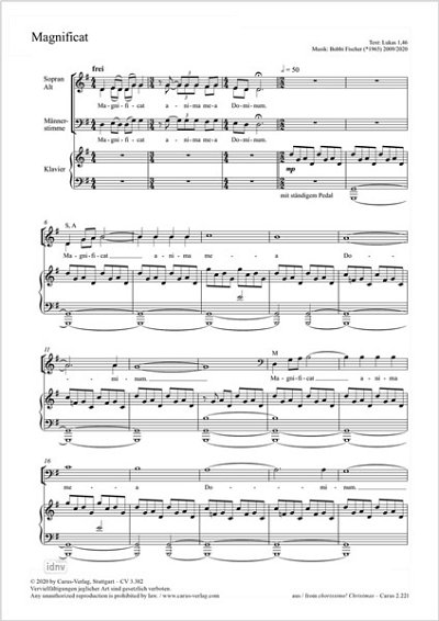 DL: B. Fischer: Magnificat G-Dur (2009/2013/202, FchKlav (Pa
