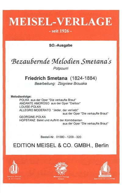B. Smetana: Bezaubernde Melodien Smetana's - Potpourri Editi