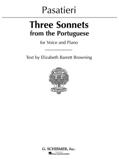 T. Pasatieri: 3 Sonnets from the Portuguese, GesKlav