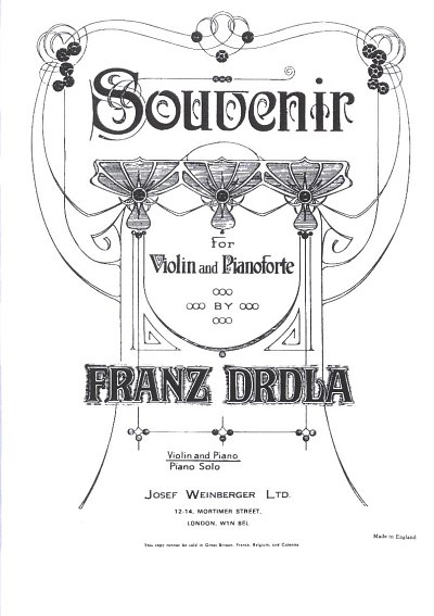 Drdla Franz: Souvenir