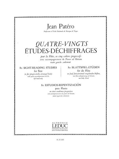 Jean Patero: 80 Etudes de Dechiffrages Vol.5, FlKlav (Part.)