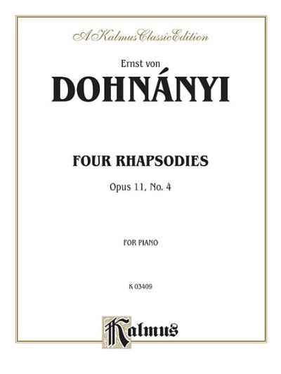 Rhapsody, Op. 11, No. 4, Klav