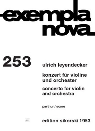 U. Leyendecker et al.: Konzert für Violine und Orchester