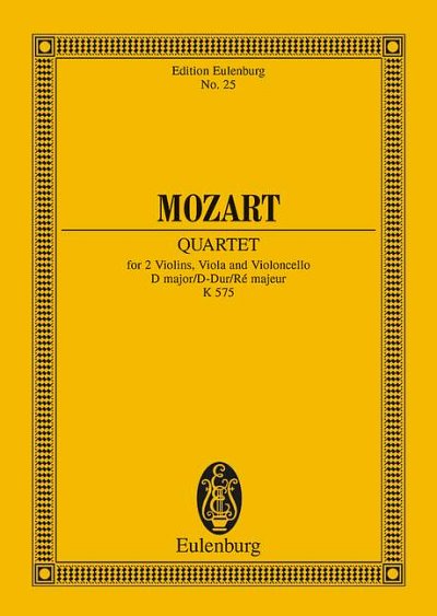 DL: W.A. Mozart: Streichquartett D-Dur, 2VlVaVc (Stp)