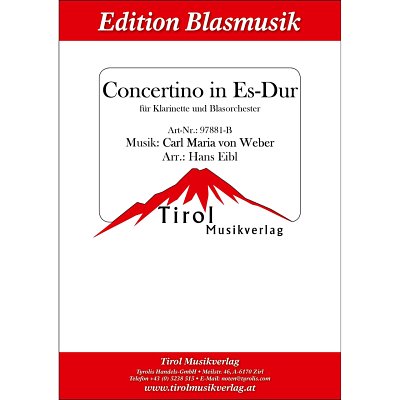 C.M. von Weber: Concertino in Es-Dur, KlarBlaso (Pa+St)