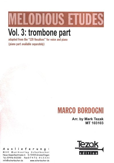 M. Bordogni: Melodious Etudes Vol.3, Pos