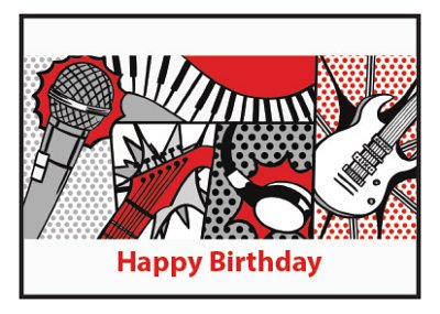 Card Happy Birthday Pop (Postkarte)