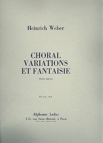Choral Variations Et Fantaisie, Org