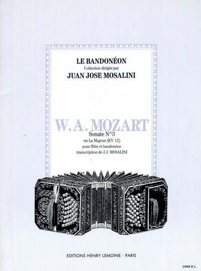 W.A. Mozart: Sonate Nr. 3 in F-Dur (KV 12), FlBdo (KlavpaSt)