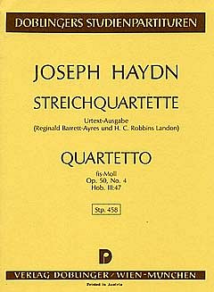 J. Haydn: Quartett Fis-Moll Op 50 /4 Hob 3:47
