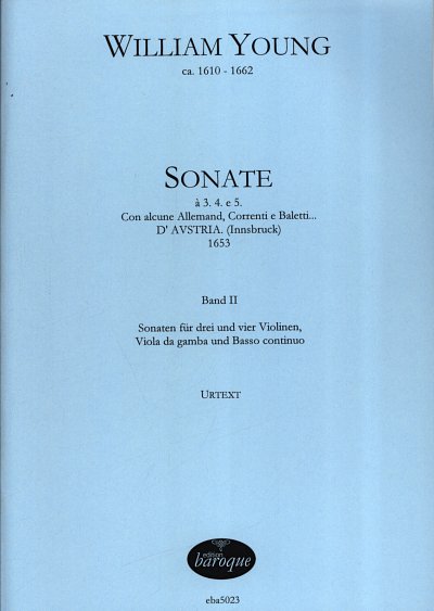 W. Young: Sieben Sonaten, 3-4VlVdgBc (Pa+St)