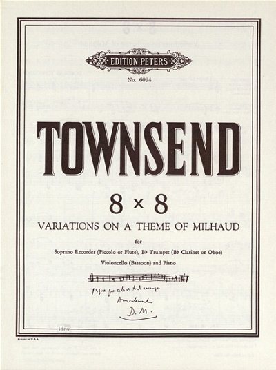 Townsend Douglas: 8 X 8 Variationen Ueber Ein Thema Von Milh