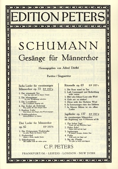 R. Schumann: Gesaenge Fuer Maennerchor 1