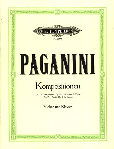 AQ: N. Paganini: Kompositionen Op 8 10 11 13 (B-Ware)