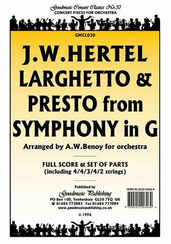J.W. Hertel: Larghetto and Presto, Sinfo (Pa+St)