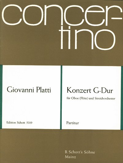 G.B. Platti: Konzert  G-Dur, Ob/FlStro (Part.)