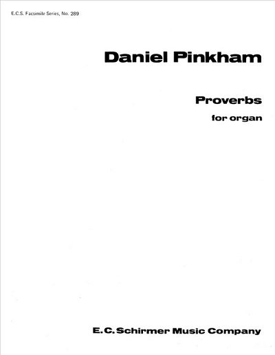 D. Pinkham: Proverbs, Org