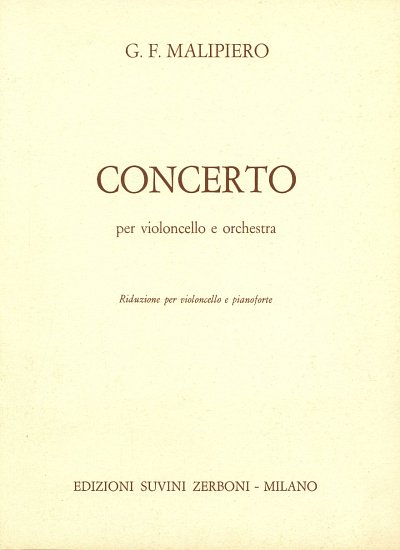 AQ: G.F. Malipiero: Concerto(Rid), Vc (B-Ware)