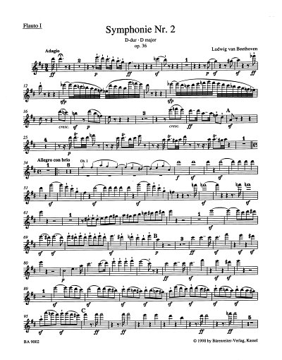 L. v. Beethoven: Symphonie Nr. 2 D-Dur op. 36, Sinfo (HARM)