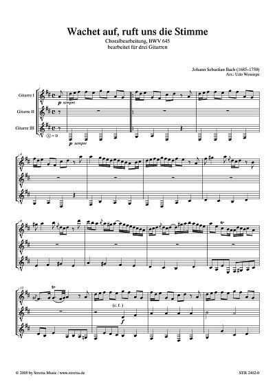DL: J.S. Bach: Wachet auf, ruft uns die Stimme Choralbearbei