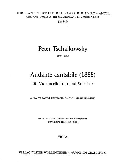 P.I. Tschaikowsky: Andante Cantabile op. 11, Vc5Str (Vla)
