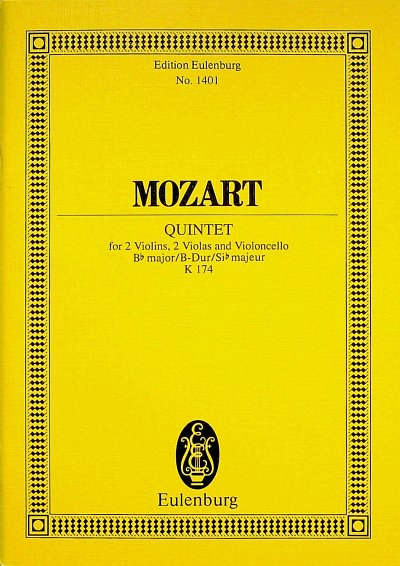 W.A. Mozart: Streichquintett  B-Dur KV 174, 5Str (Stp)