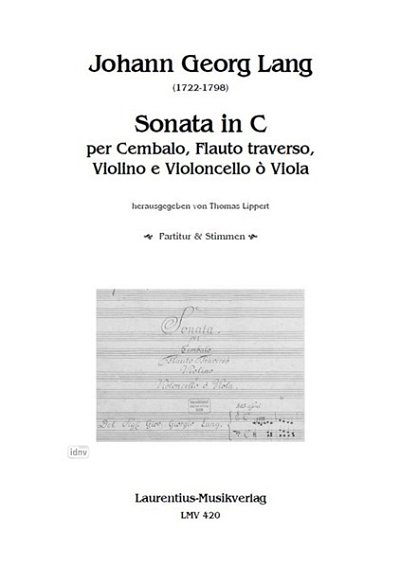 J.G. Lang: Sonata in C, FlVlVcCemb (Pa+St)