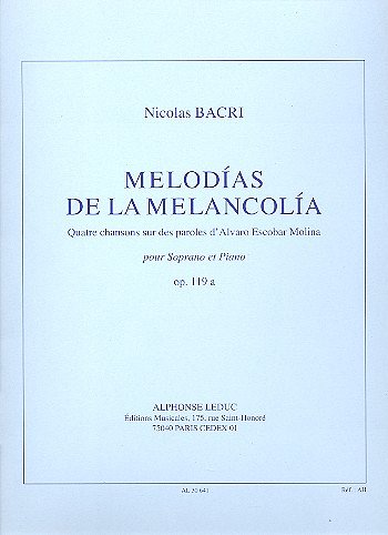 N. Bacri: Melodies of Melancholy, for Soprano and Piano (Bu)